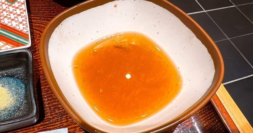 博多天ぷら やまやの大根おろしが入った天つゆ