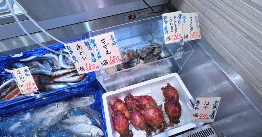 FRESH MARKETの鮮魚コーナー