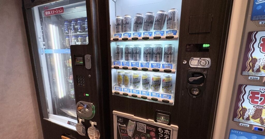 ホテルリブマックスPREMIUM名古屋丸の内のお酒の自動販売機