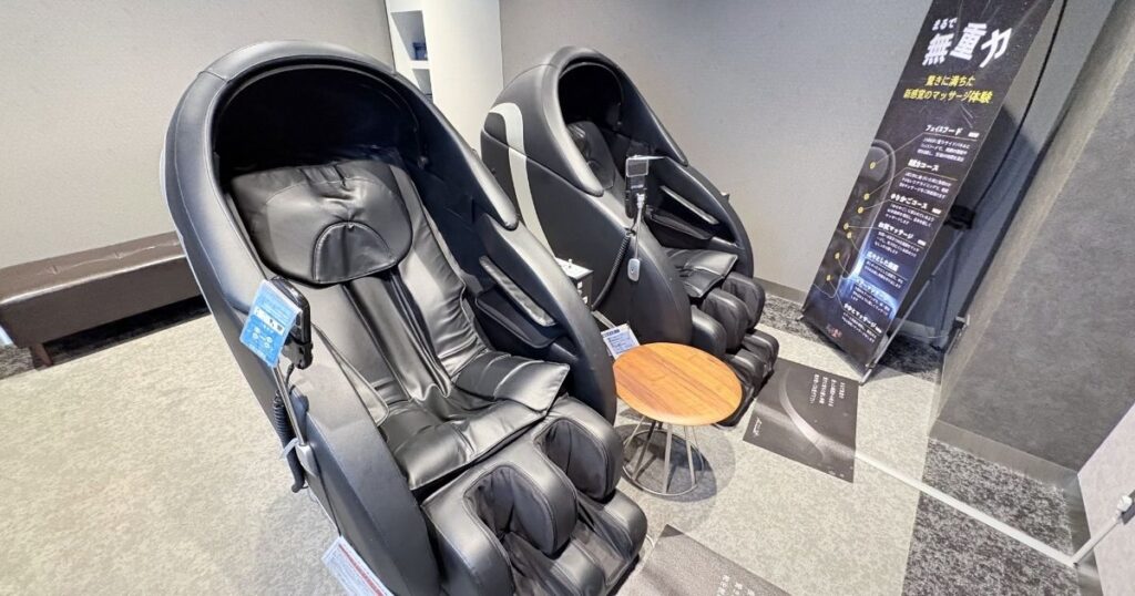 ホテルリブマックスPREMIUM名古屋丸の内のマッサージチェア