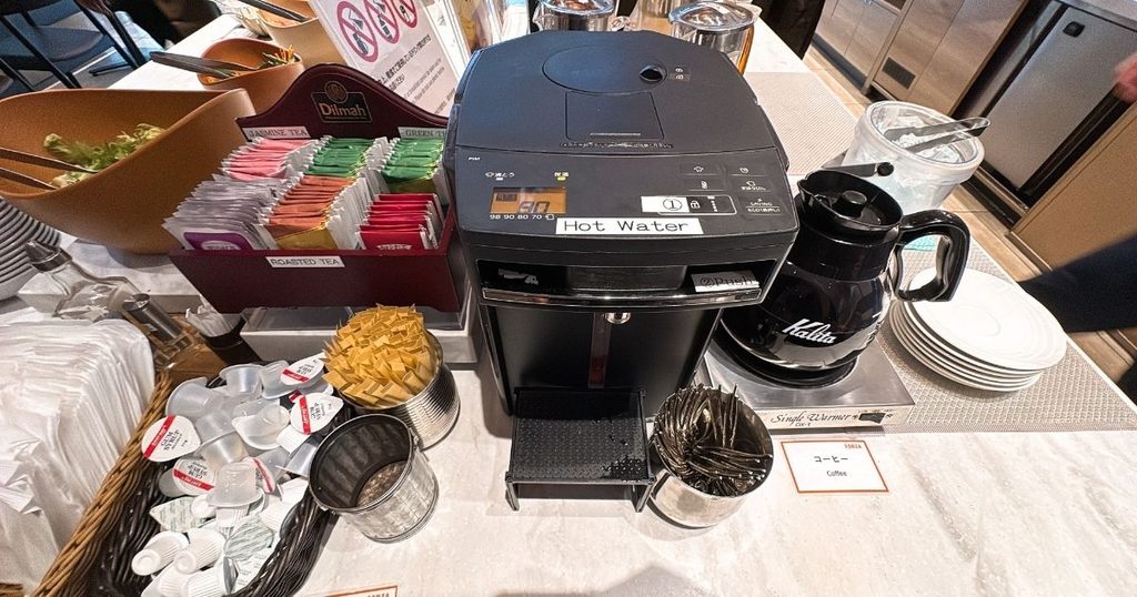 ホテルフォルツァ大阪北浜の朝食ビュッフェの飲み物