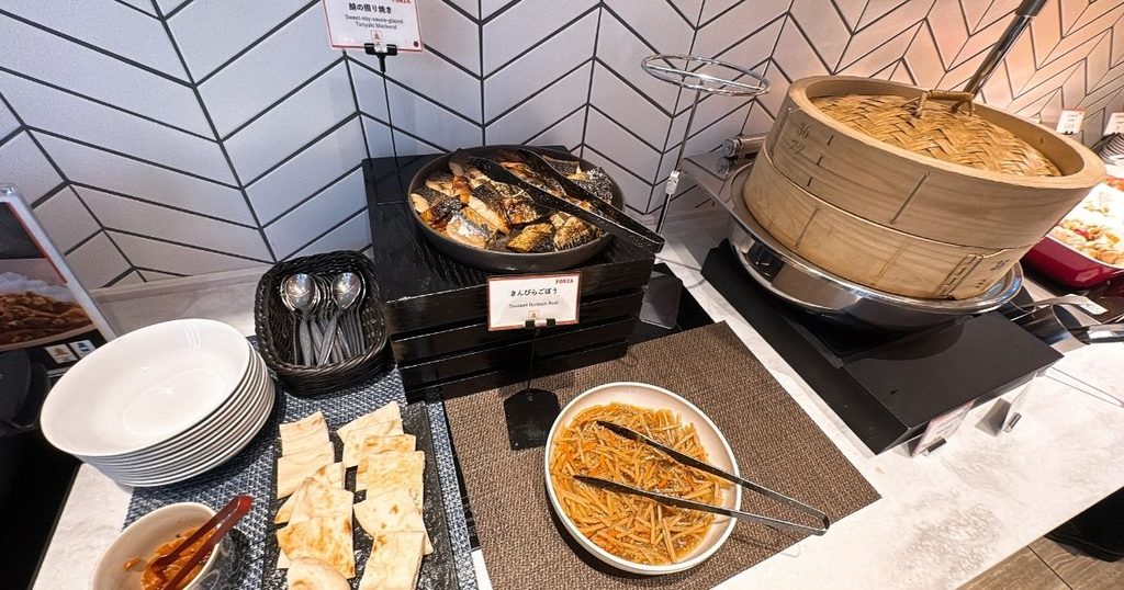 ホテルフォルツァ大阪北浜の朝食ビュッフェのおかず