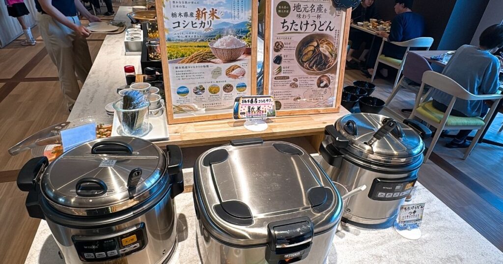 たびのホテル宇都宮ゆいの杜の朝食バイキング