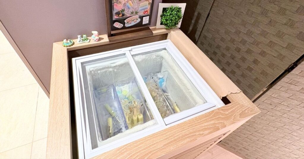 たびのホテル宇都宮ゆいの杜の湯上がりアイスキャンディー