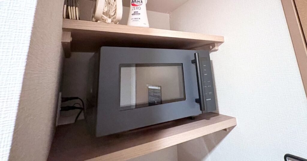たびのホテル宇都宮ゆいの杜のダブルルームの電子レンジ