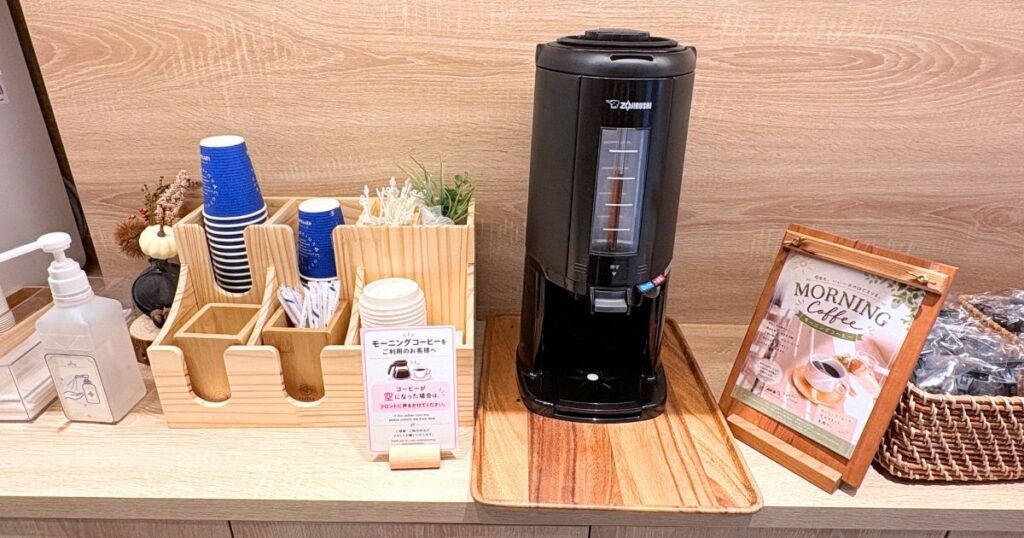 たびのホテル宇都宮ゆいの杜のモーニングコーヒー