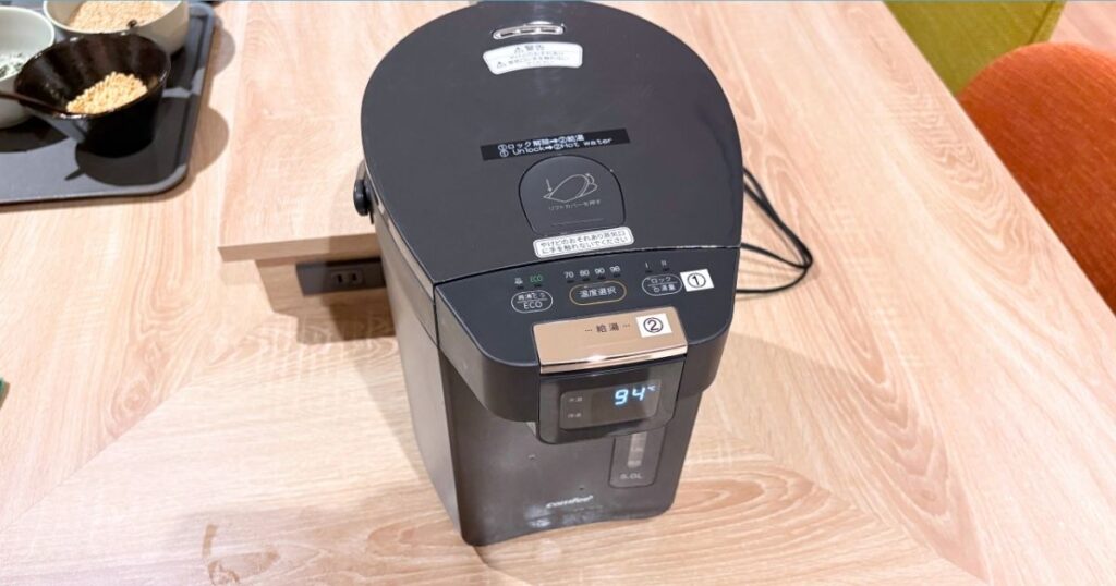 たびのホテル宇都宮ゆいの杜のだしが入ったポット